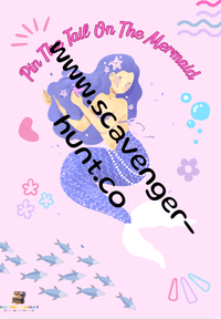 Pin The Tail On The Mermaid Printable Game for Kids