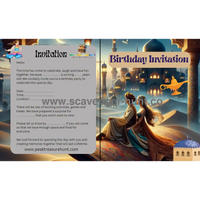 Aladdin Children“s Birthday Invitation Card Template