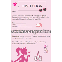 Birthday Barbie Invitation