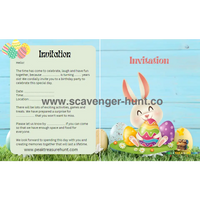 Easter Children“s Birthday Invitation Card Template