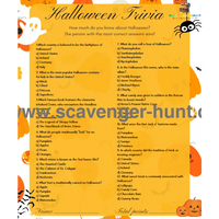 Halloween Trivia - Printable PDF Template