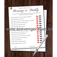 Mommy -Or -Daddy- Baby -Shower -Game: -Who -Said -It? - Peaktreasurehunt