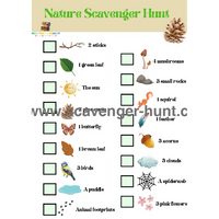 Nature-Scavenger-Hunt - Free-peaktreasurehunt