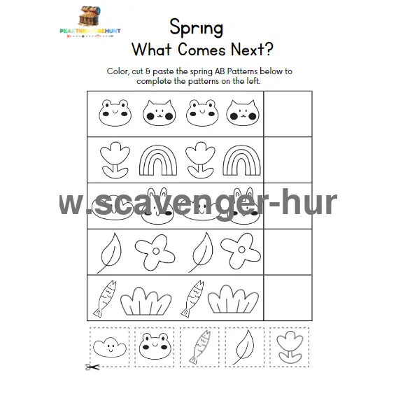 Printable Spring Activity Book Peaktreasurehunt Scavenger Hunt