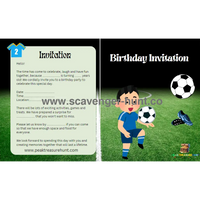 Soccer Children“s Birthday Invitation Card Template