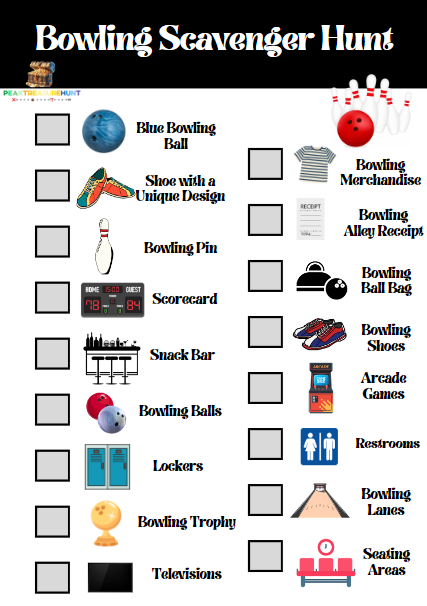 Bowling Scavenger Hunt