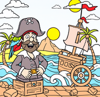 Pirate Coloring Pages for Kids