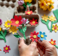 Making Beautiful Paper Flowers from Egg Cartons