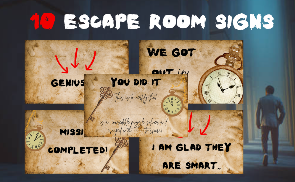 Escape Room Signs