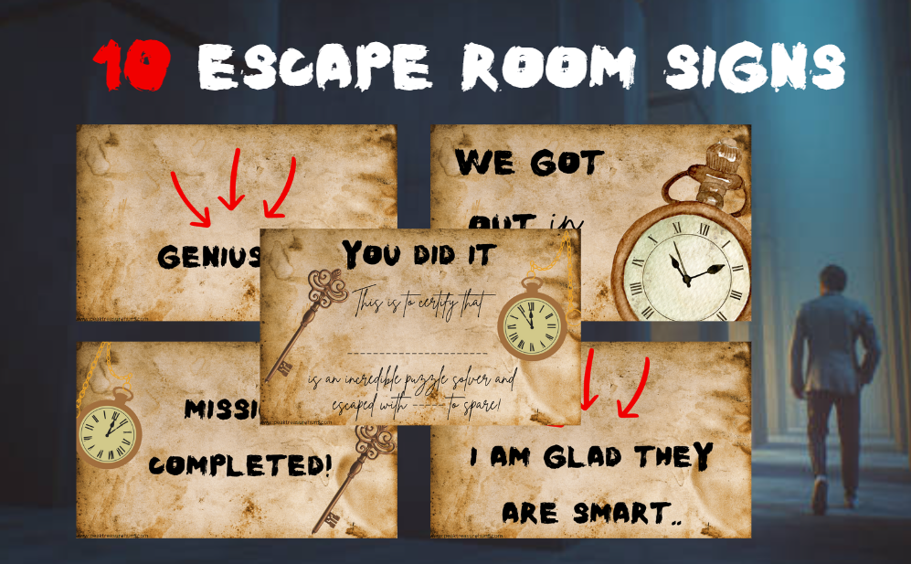 Escape Room Signs – Scavenger Hunt