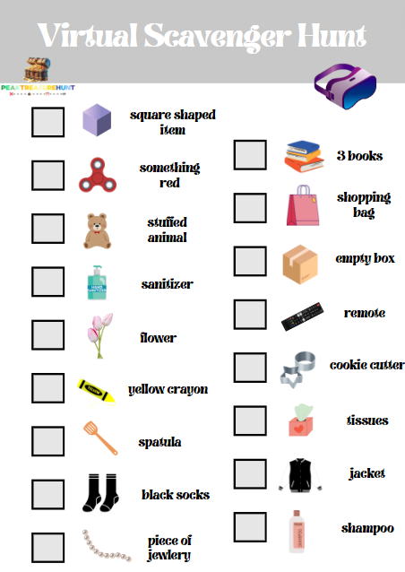 Virtual Scavenger Hunt Ideas Amp Sample Lists