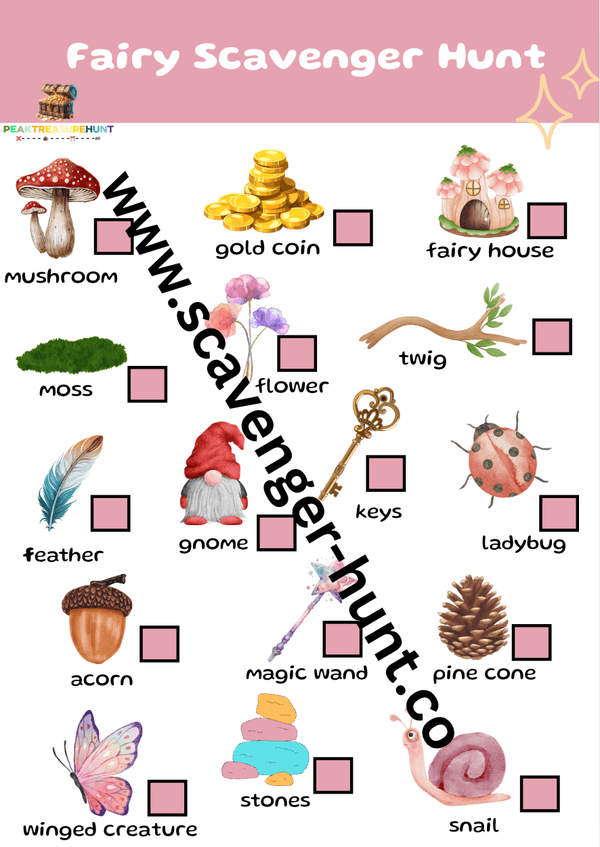Pin The Wings On The Fairy Party Game for Kids – Scavenger Hunt