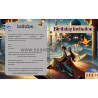 Aladdin Children´s Birthday Invitation Card Template