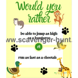 Animal-Would-You-Rather-Questions - 40-Would-You-Rather-Cards-peaktreasurehunt