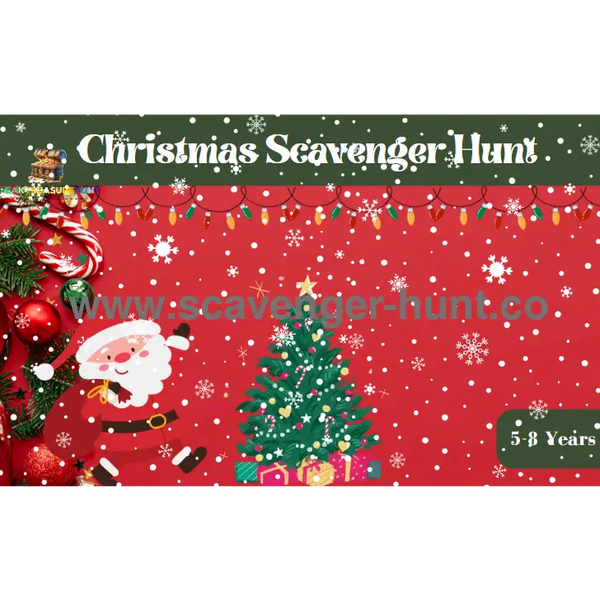 Christmas Scavenger Hunt - Printable Xmas Treasure Hunt PDF
