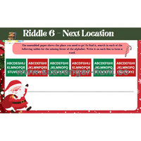 Christmas Scavenger Hunt - Printable Xmas Treasure Hunt PDF