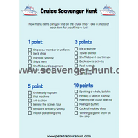 Cruise Scavenger Hunt