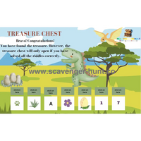 Dinosaur Treasure Hunt - Scavenger Hunt Printable-peaktreasurehunt
