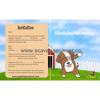 Dog Children´s Birthday Invitation Card