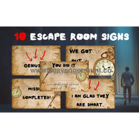 Escape Room Signs - Printable PDF Signs