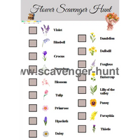 Flower Scavenger Hunt - Free