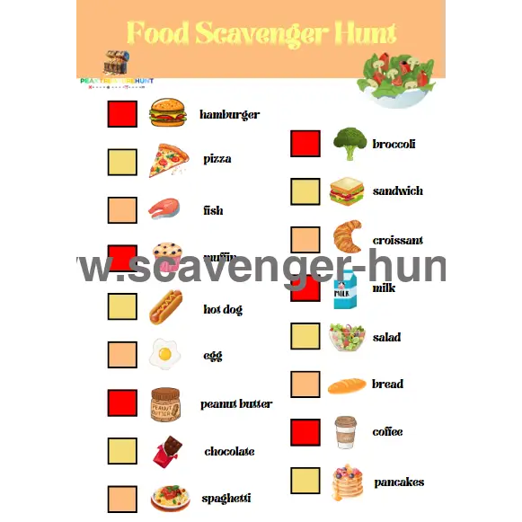 Food Scavenger Hunt - Free