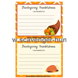 I Am Thankful Thanksgiving Gratitude Cards