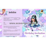 Mermaid Children´s Birthday Invitation Card