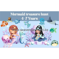 Mermaid Treasure Hunt Scavenger Hunt Tasks Printable (PDF)-peaktreasurehunt