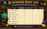 Monster Hotel Scavenger Hunt Printable – Kids Halloween Treasure Hunt PDF (5–9)
