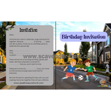 Neighborhood Children´s Birthday Invitation Card Template