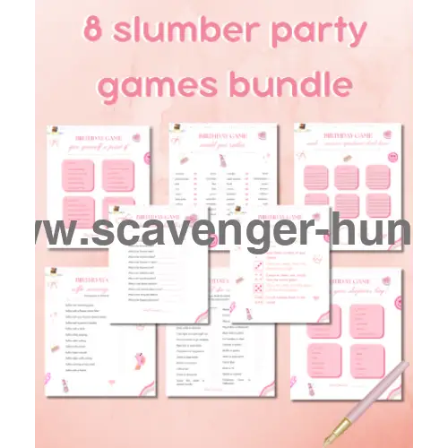 Pajama -Party -Games -Bundle-Peaktreasurehunt