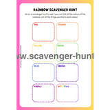 Rainbow Scavenger Hunt - Printable PDF