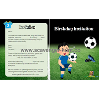 Soccer Children´s Birthday Invitation Card Template