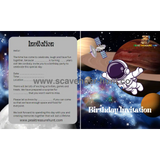 Space Children´s Birthday Invitation Card
