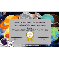 Space Scavenger Hunt - Printable Treasure Hunt