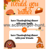 Thanksgiving- Would -You -Rather -Peaktreasurehunt