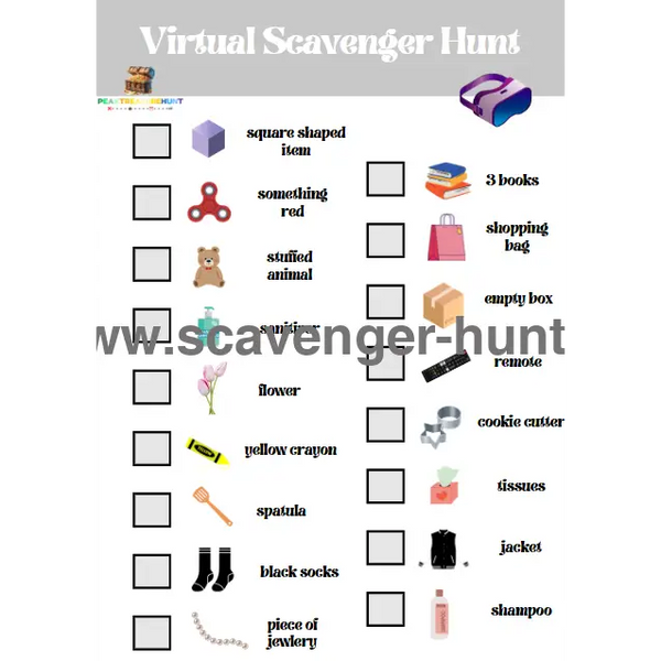 Nature Scavenger Hunt - Printable PDF for Kids Aged 5-8 - Peaktreasurehunt