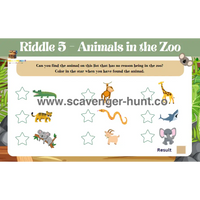 Zoo-Scavenger-Hunt - Printable-Zoo-Treasure-Hunt-for-Children-Aged-4-7-Years-peaktreasurehunt