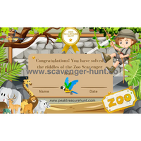 Zoo-Scavenger-Hunt - Printable-Zoo-Treasure-Hunt-for-Children-Aged-4-7-Years-peaktreasurehunt